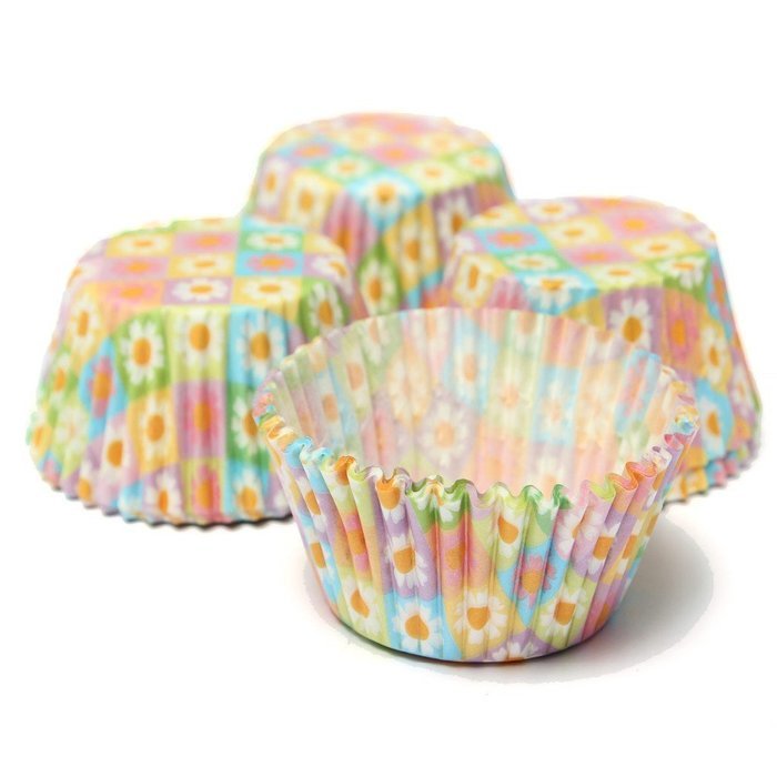 100Pcs Colorful Flower Pattern Paper Cupcake Cake Muffin Cup Mold Cases Wedding Party Valentine Decor Stand Wrapper...