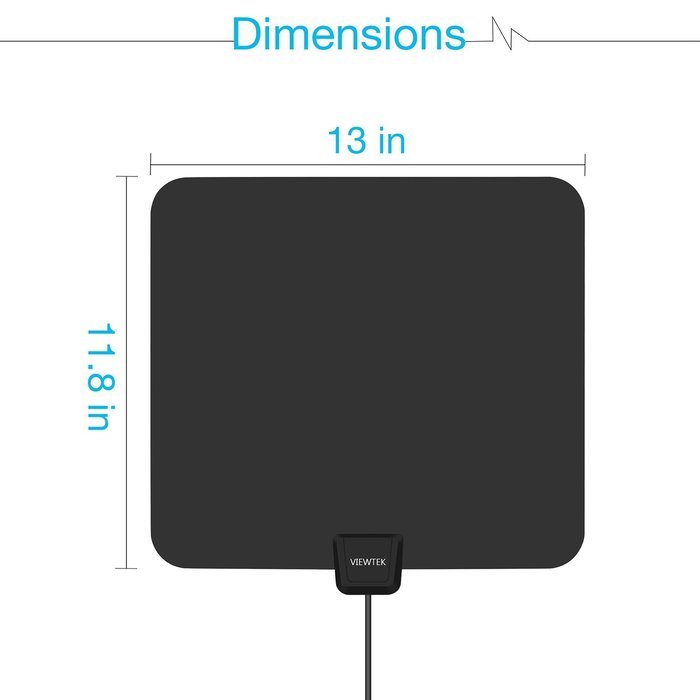 VIEWTEK Amplified HDTV Antenna Ultra Thin Indoor HD TV Antenna 50 Mile Range with Detachable Amplifier 13 Ft Coaxial... N3