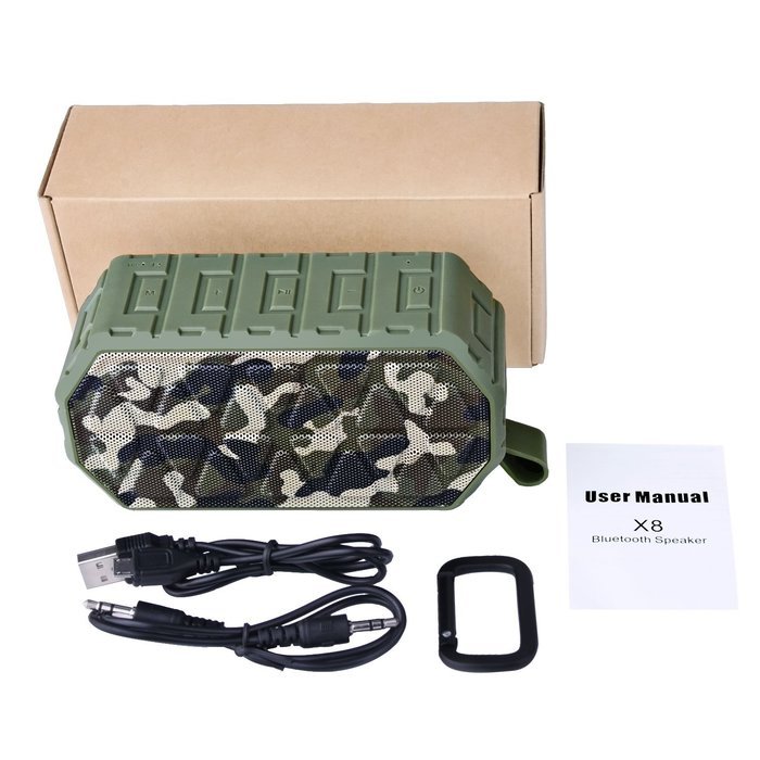 Plater Waterproof X8 Bluetooth Speaker Wireless Portable Stereo Speaker, 6W Dual-Driver, Enhanced Sound and Bass... N2