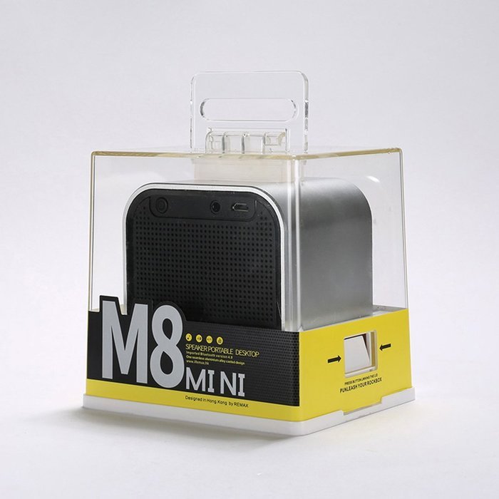 Remax RB-M8 Mini Wireless Bluetooth Speaker Portable Audio Player Music Sound Box Bluetooth V4.0 Metal Body Silver... N8