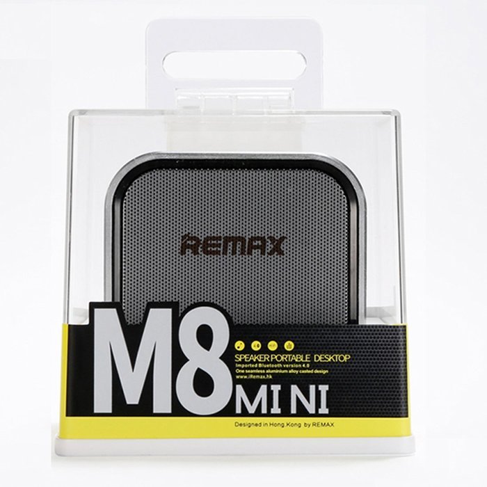 Remax RB-M8 Mini Wireless Bluetooth Speaker Portable Audio Player Music Sound Box Bluetooth V4.0 Metal Body Silver... N9