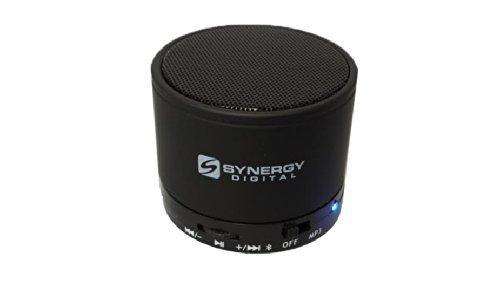 Synergy Digital SDEBS-007 Portable Wireless Bluetooth Speaker with Built-In Microphone and 4hr Rechargeable Internal...