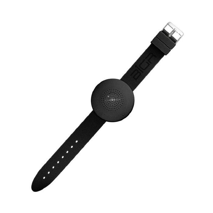BiGR Audio XLWB01 WRiSTBOOM Wearable Wireless Bluetooth Speaker with Built-In Mic, Black