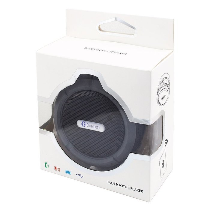 Topix Waterproof Indoor/Outdoor Ultra-Portable Multimedia Wireless Bluetooth 3.0 Mini Speaker (Black) N6