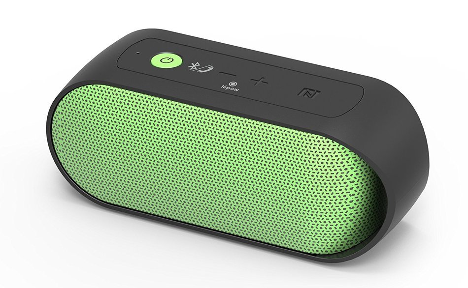 Lepow Waterproof Bluetooth Speaker Rain Green/ Green and Black N3