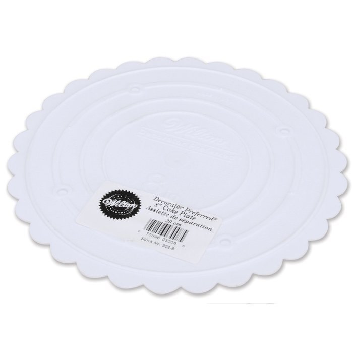 Decorator Preferred Cake Plate-8" Scalloped Round