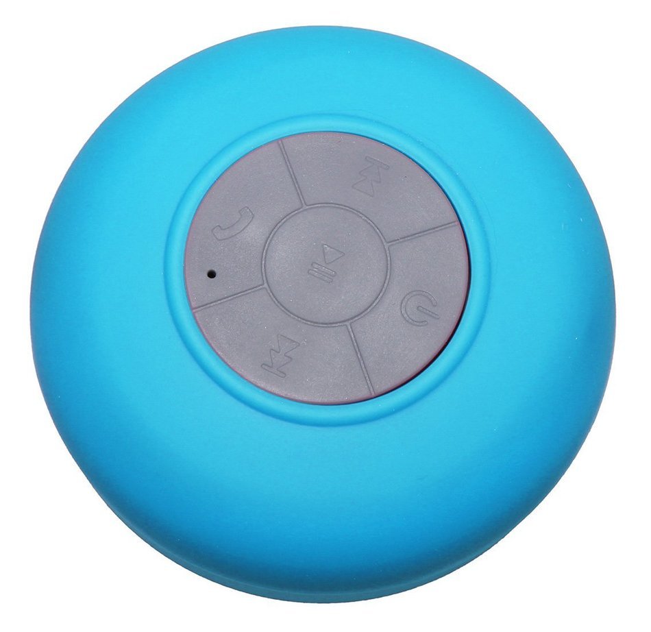 Blue round Water Resistant Portable Rechargeable Bluetooth Speaker free ...