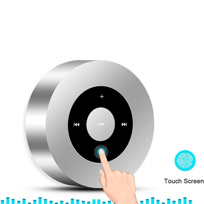 Aolyty Portable Mini Wireless Bluetooth Speaker Outdoor Touch Screen Subwoofer Small Steel Cannon Golden N9