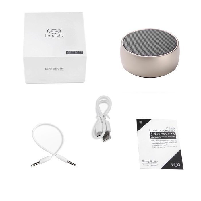 Wireless Bluetooth Speaker, Portable Handsfree Speakerphone Built-in Mic Subwoofer Bass for iPhone 6 iPad Air... N25