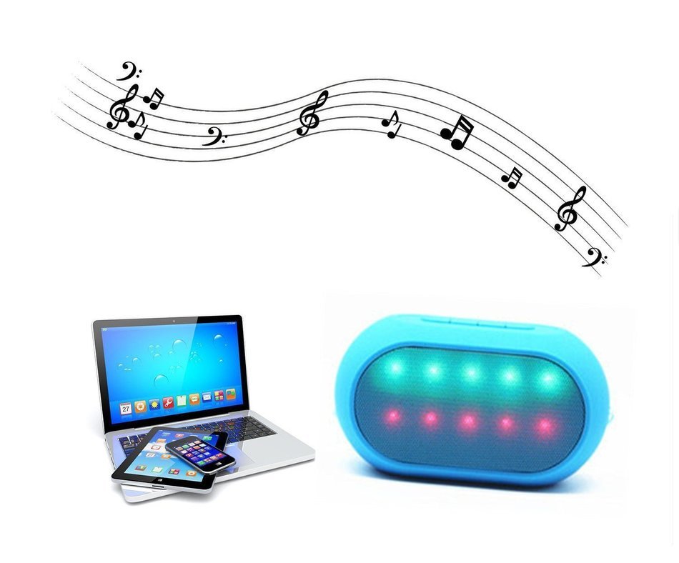 Smileto New Portable Music style Mini Ellipse Bluetooth Wireless Speaker With FM Radio, Handsfree Call, TF Card...
