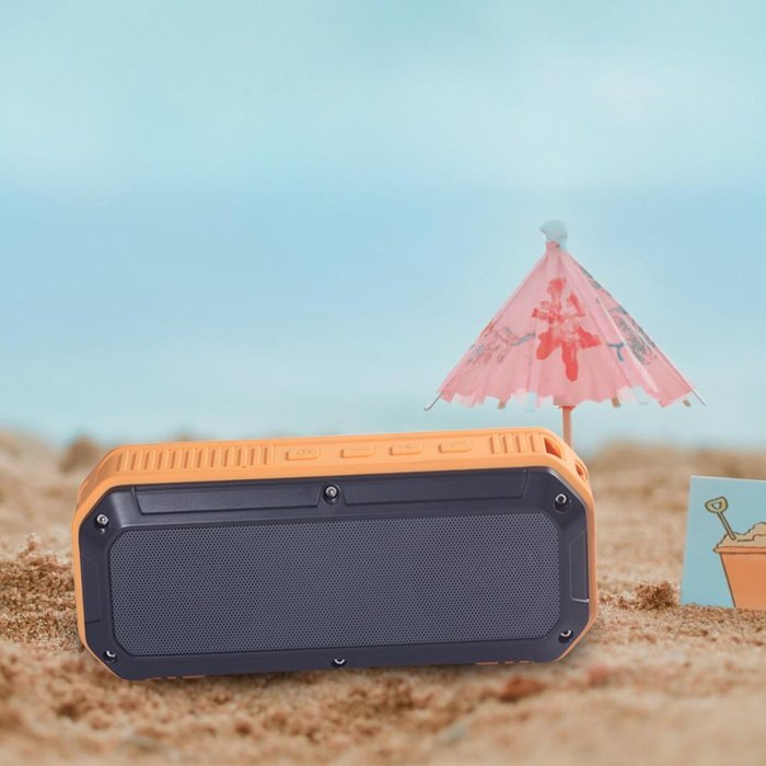 Soundmy Rugged,waterproof and Shockproof Wireless Bluetooth Speaker for Indoor/outdoor,hi-def Bass 2x3w (Yellow) N5