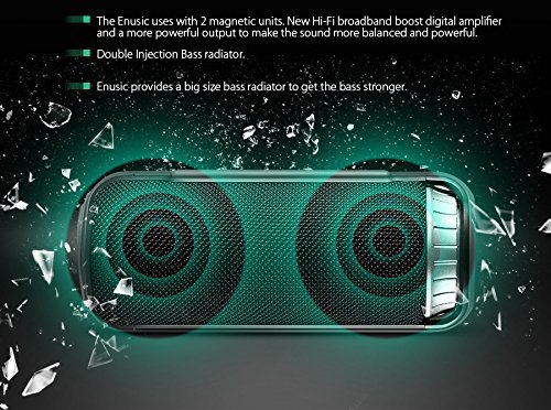 Waterproof Bluetooth Speaker, EIVOTOR Portable Wireless Outdoor Stereo Music Player Soundcup With EQ Mode, Enhanced... N2