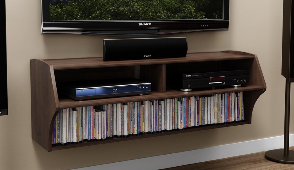 Black Altus Wall Mounted Audio/Video Console N2