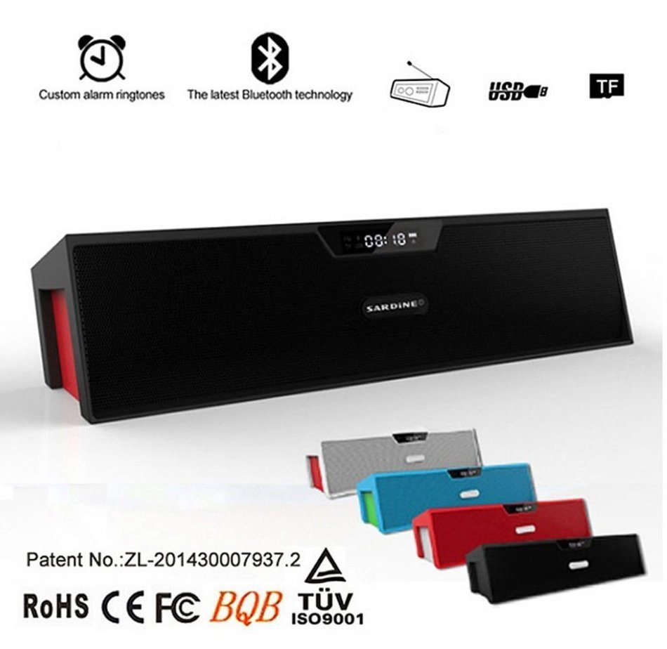 Super Bass Stereo LCD Display USB Bluetooth Wireless Speaker Support TF Card N5