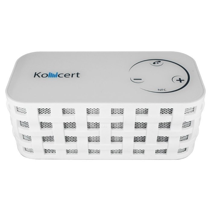 KONCERT Portable NFC Bluetooth Wireless Speaker with Call Speakerphone System WHITE (Touch control, 6 watt Total... N2