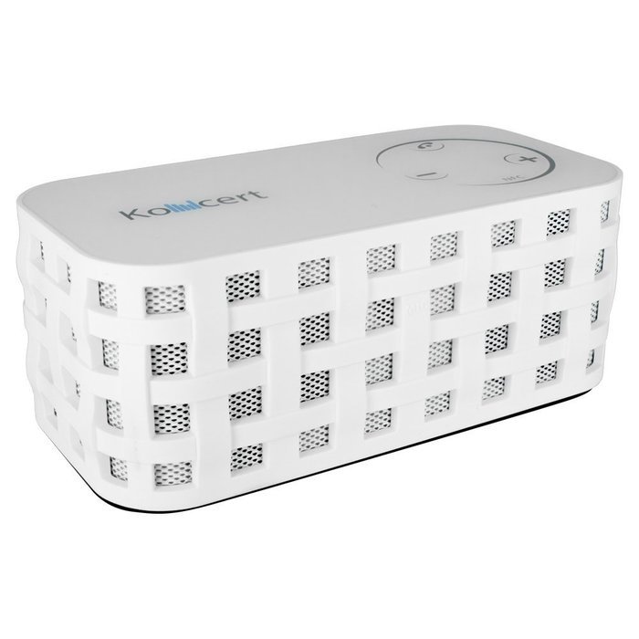 KONCERT Portable NFC Bluetooth Wireless Speaker with Call Speakerphone System WHITE (Touch control, 6 watt Total... N3