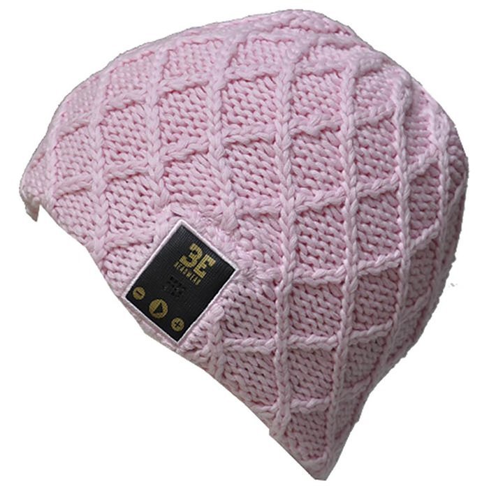 Behead Wear Wireless Headphone Speaker Microphone Beanie Hat Luv Spun Knit - White N2