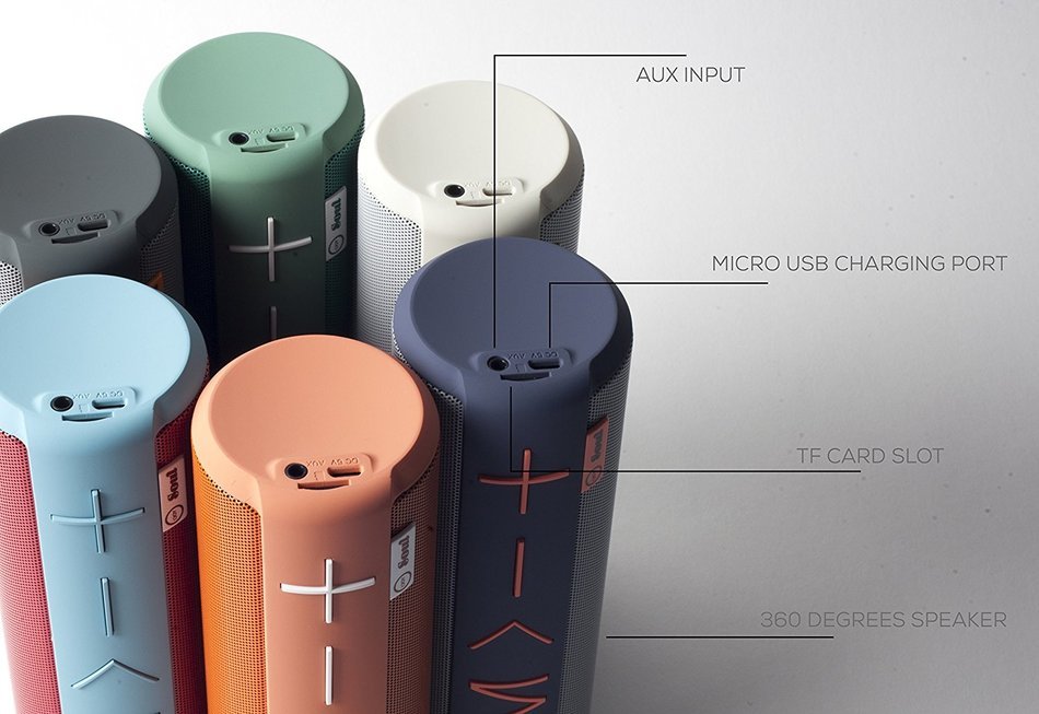 iJoy Soul 360 Premium Portable Wireless Bluetooth Speaker 360 Degrees With Built In Mic 10 hour battery life and... N3