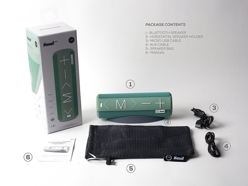 iJoy Soul 360 Premium Portable Wireless Bluetooth Speaker 360 Degrees With Built In Mic 10 hour battery life and... N9