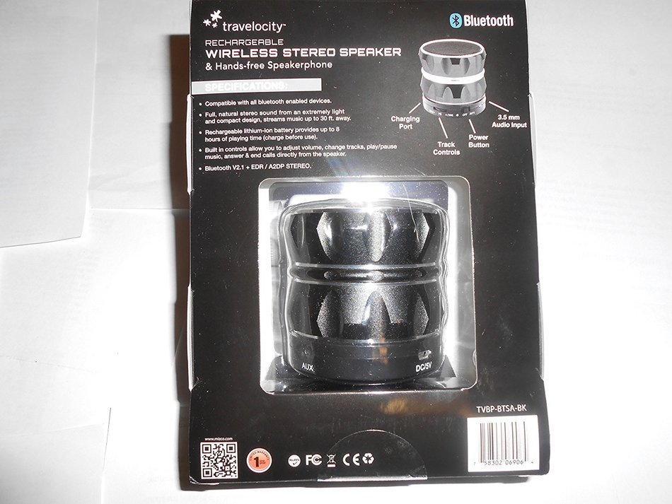 Rechargeable Wireless Stereo Speaker (Black) N2
