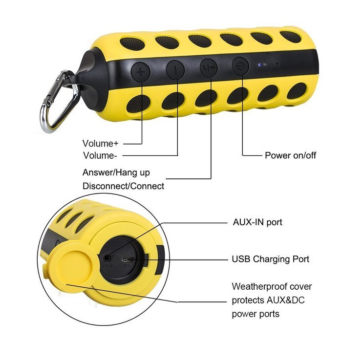Milool Portable Wireless Bluetooth Speaker With Waterproof,Shockproof, Dustproof,Splashproof,Outdoor,Bluetooth... N2