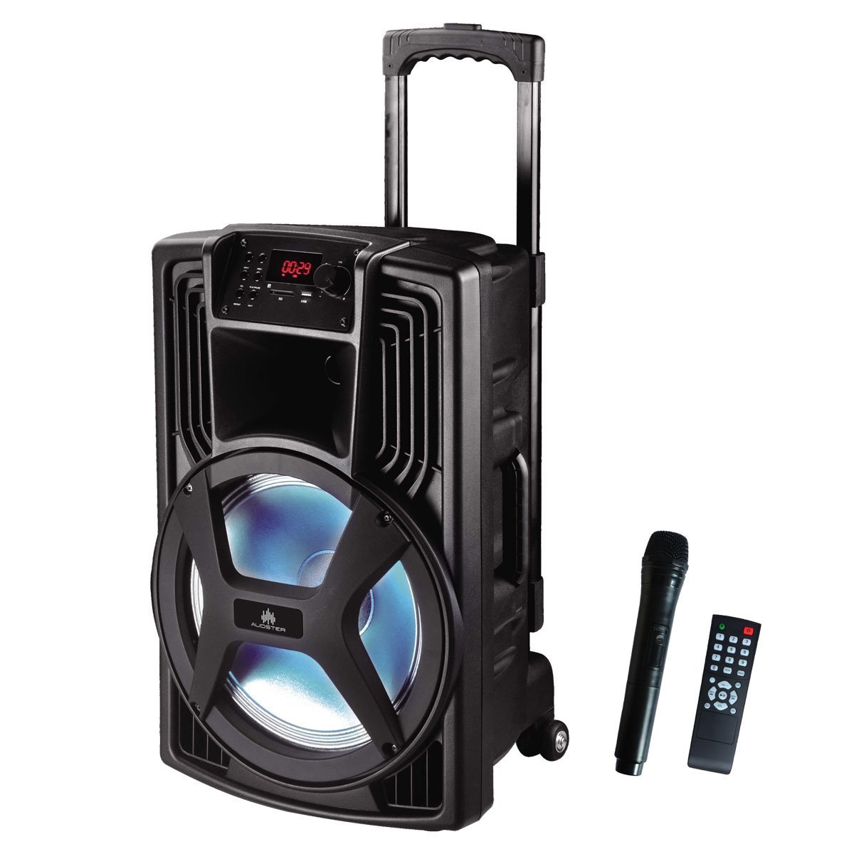 Audster AUD-B1200K Professional Portable Rechargeable 1700W Speaker ...