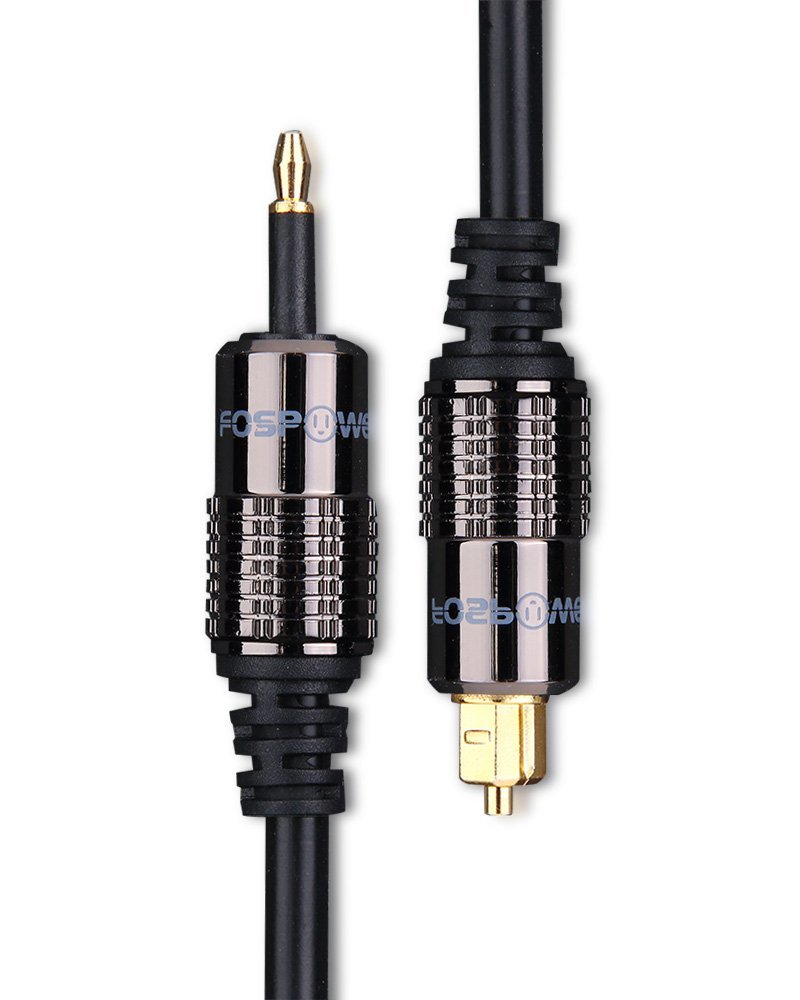 Fospower Feet K Gold Plated Toslink To Mini Toslink Digital Optical S Pdif Audio Cable