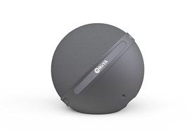 RiiYA Round Glow Portable Wireless Bluetooth 4.1 Speaker with 5 Disco LED Light &amp; Build in Microphone - Grey