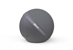 RiiYA Round Glow Portable Wireless Bluetooth 4.1 Speaker with 5 Disco LED Light &amp; Build in Microphone - Grey N2