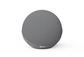 RiiYA Round Glow Portable Wireless Bluetooth 4.1 Speaker with 5 Disco LED Light &amp; Build in Microphone - Grey N3