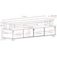 Sonax B-003-RBT Bromley 75-Inch 2 Tier TV Bench, Ravenwood Black N3