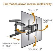 Loctek TV Wall Mount Bracket 42-70" Full Motion Interactive swivel tilt Articulating LCD LED VESA 600x400 N3