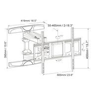Loctek TV Wall Mount Bracket 42-70" Full Motion Interactive swivel tilt Articulating LCD LED VESA 600x400 N5