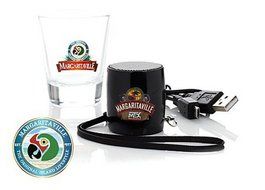 Margaritaville Portable Bluetooth Sound Shot - Mini Speaker with Shot Glass ~ BLACK