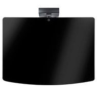 VonHaus 3x Black Floating Shelves with Strengthened Tempered Glass for DVD Players/Cable Boxes/Games Consoles/... N12