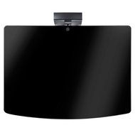VonHaus 3x Black Floating Shelves with Strengthened Tempered Glass for DVD Players/Cable Boxes/Games Consoles/... N18