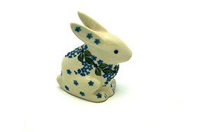 Polish Pottery Rabbit Figurine - Wisteria
