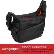 DURAGADGET Premium Quality Shoulder &#039;Sling&#039; Bag in Black &amp; Orange for the NEW Skullcandy Air Raid / Ambush / Shrapnel... N2