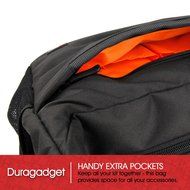 DURAGADGET Premium Quality Shoulder &#039;Sling&#039; Bag in Black &amp; Orange for the NEW Skullcandy Air Raid / Ambush / Shrapnel... N4