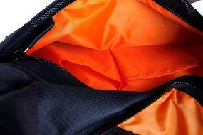 DURAGADGET Premium Quality Shoulder &#039;Sling&#039; Bag in Black &amp; Orange for the NEW Skullcandy Air Raid / Ambush / Shrapnel... N7