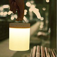 Aolyty Portable Wireless Bluetooth Speaker Bedside Lamp with Smart Touch LED Emotion Night Table Light Outdoor... N11