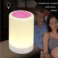 Aolyty Portable Wireless Bluetooth Speaker Bedside Lamp with Smart Touch LED Emotion Night Table Light Outdoor... N14