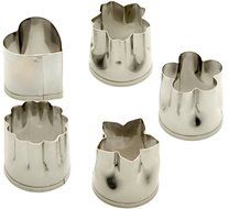 StarPack Vegetable Cutter Shapes Set (5 Piece) &ndash; Mini Cookie Cutters, Vegetable Shape Cutters for Kids with 101...