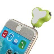 3.5mm 2-Way Lovers Earphone Splitter Music Sharing Device Suction Cup Phone Stand For iPhone Android Color Pink N3