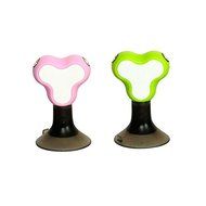 3.5mm 2-Way Lovers Earphone Splitter Music Sharing Device Suction Cup Phone Stand For iPhone Android Color Pink N4
