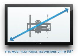 Mount-It! Full Motion TV Wall Mount Corner Bracket, VESA 400 x 400 Compatible, Extending Arm Articulating, Swivel... N5