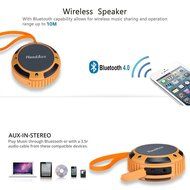 Waterproof Bluetooth 4.0 Shower Speaker for Outdoor Hiking Swimming Surfing Beach Marine Wireless Speaker Rugged... N5