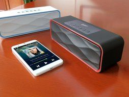 Portable Bluetooth Stereo Speaker, with 2x5W Acoustic Drivers, Dual Subwoofer, FM Radio, Handsfree Speakerphone... N4