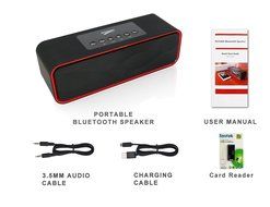 Portable Bluetooth Stereo Speaker, with 2x5W Acoustic Drivers, Dual Subwoofer, FM Radio, Handsfree Speakerphone... N5