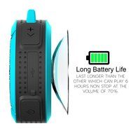 Waterproof Wireless 3.0 Bluetooth Speaker with Microphone and Suction(Teal) N4